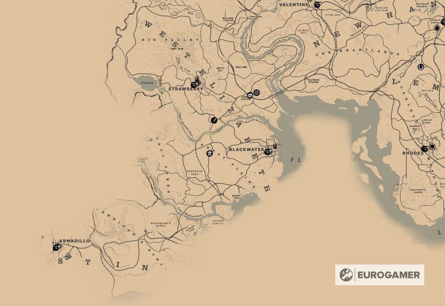 Red Dead Redemption 2 Beeren Karte Red Dead Redemption 2: Die Map und Online-Karte im Detail | Eurogamer.de